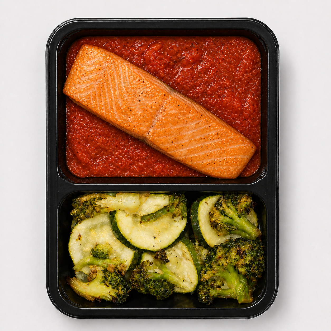 Salmon with Broccoli & Zucchini