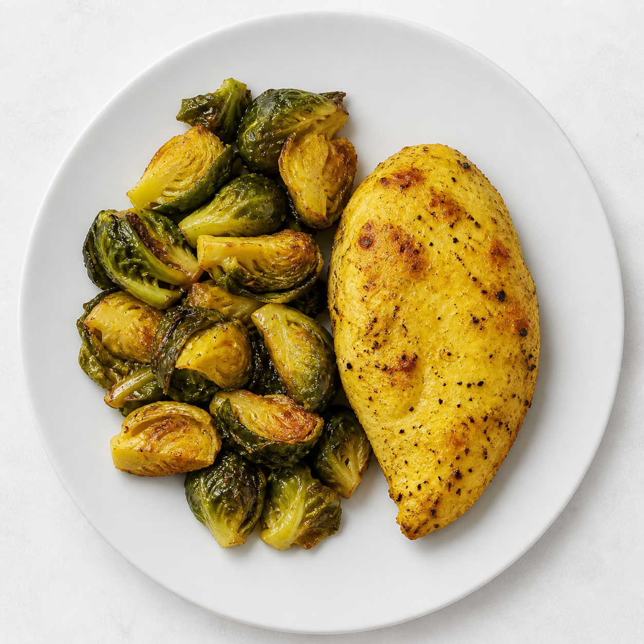 Chicken with Roasted Brussels Sprouts