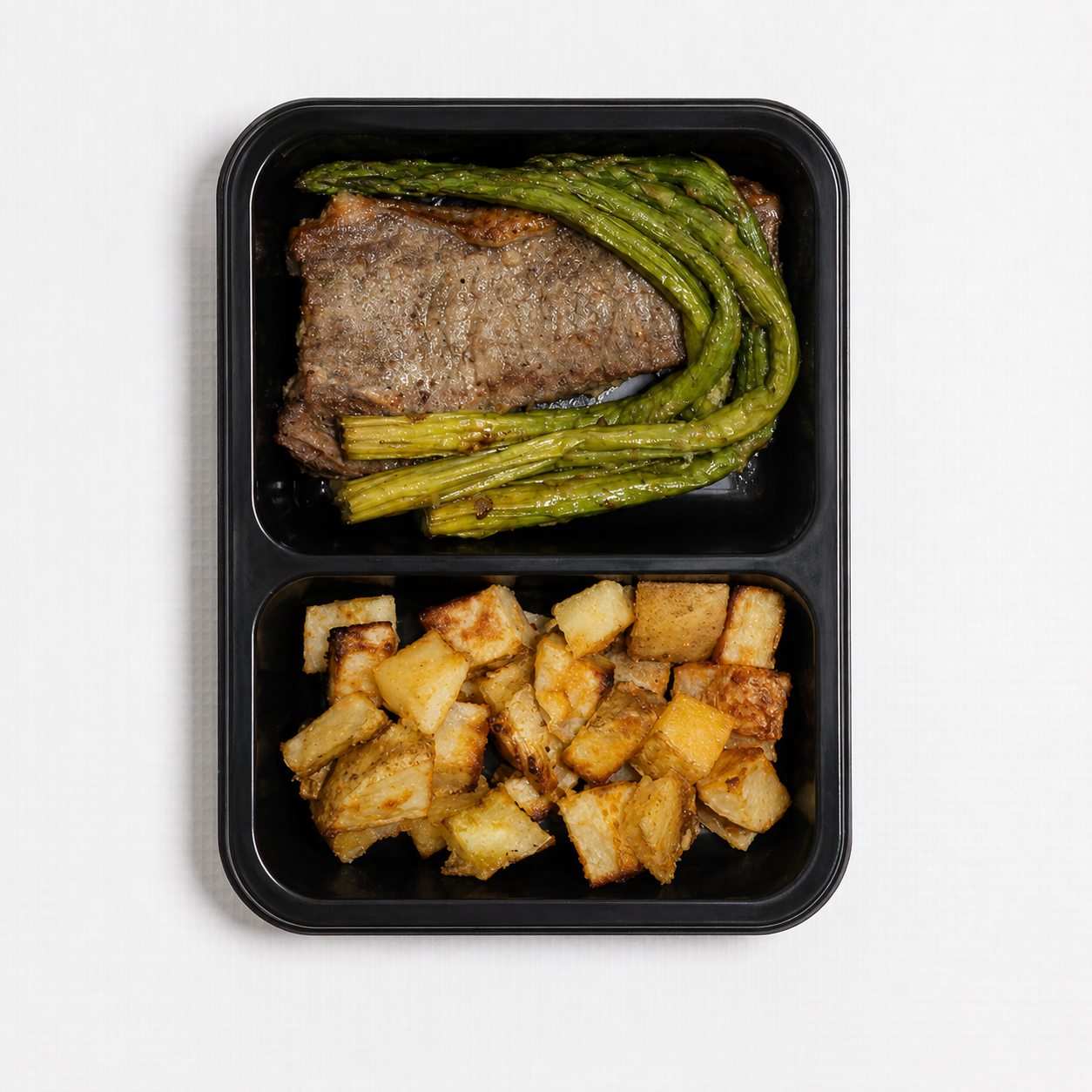 Steak, Roasted Potatoes, and Asparagus